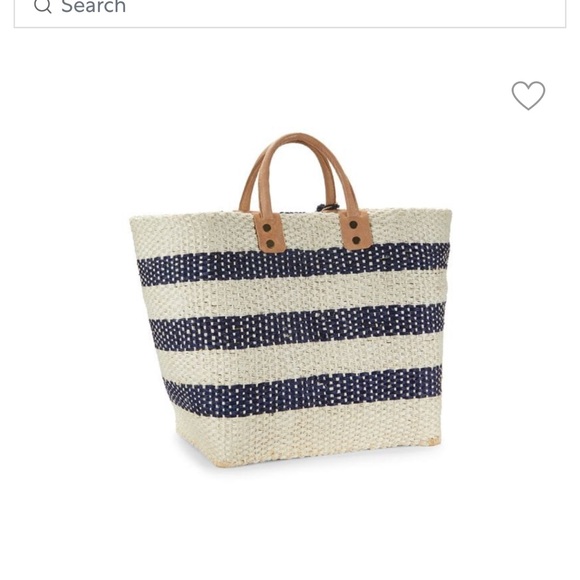 Collins Striped Straw Tote - Picture 2 of 4